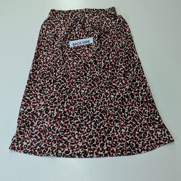 Sanctuary *Size Small Pull-On Leopard Print Midi Skirt Red/Black/Tan - Picture 2 of 9